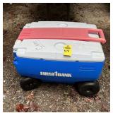 Rubbermaid Rolling Advertising Cooler