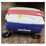 Rubbermaid Rolling Advertising Cooler