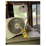 Desk Lamp & Holmes Fan