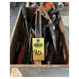 Wooden Box Of Misc Tools