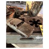 Vintage Wooden Crate Of Misc Metal Items