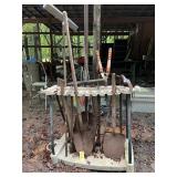 Lawn Maintenace Items And Rack