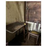 Vintage Rocker, Lamp, Stool & Table