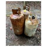 3 Large Propane Tanks