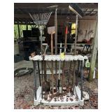 Lawn Care Items & Storage Rack