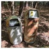 Antique Metal Trash Cans