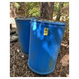 2 Poly 30 Gallon Barrels With Lids