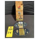 Vintage Wooden Painted Needle Holder And