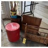 Magazine Racks, Trash Can & Misc