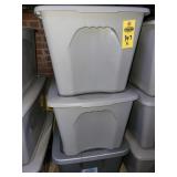 3 Plastic Totes With Lids