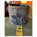 Antique Salt Glazed Stoneware Crock * Chipped*