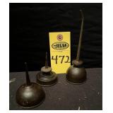 Vtg Thumb Pump Oil Cans