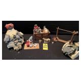 Primitive Homemade Dolls And Doll Furniture