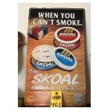 1995 Skoal Flavor Packs Metal Sign