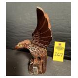 Hand Carved Wooden Eagle 9" H