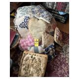 Crate Of Vintage Throw Pillows