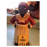 Vintage Cast Iron Black Americana  Bank