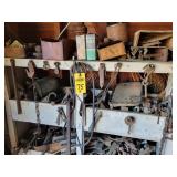 Scrap Metal, Tools, Bolts, Wood Shelf