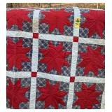 Vintage Homemade Sawtooth Star Quilt