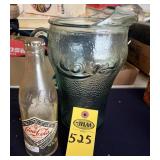 Vtg Green Coke Pitcher & 1970