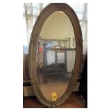 Antique Wooden Mirror 46" X 23.5"