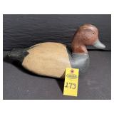 Carved Wooden Duck Decoy 16" L