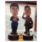 Laurel & Hardy Chalkware Figurines 17" & 18"