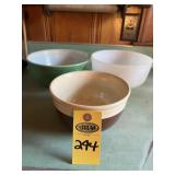 Federal Glass, Pyrex&oxford Stoneware Mixing Bowls