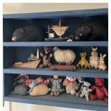 Wooden Shelf & Contents 19" X 24"