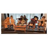 Vintage Dolls With Rustic Furniture