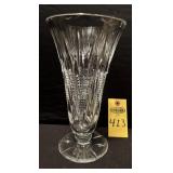 10" Cut Crystal Footed Vase 10" H