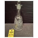 Etched Glass Eagle Decanter 10"