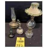 Vintage Miniature Oil Lamps