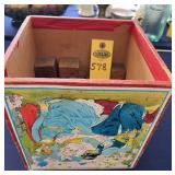 Box Of Vintage Alphabet Blocks