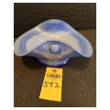 Hand Blown Murano Art Glass Bowl- Free Form Style