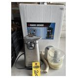 Can Opener, Coffee Maker, Small Chopper