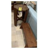 Wooden Plant Stand & Bench
