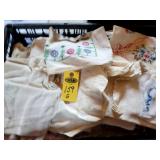 Crate Of Table Cloths & Doilies