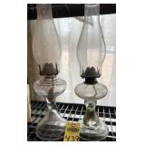 2 Antique Oil Lamps