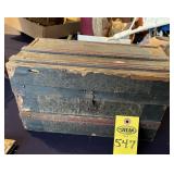 Antique Miniature Steamer Trunk, Doll, Doll Parts