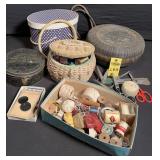 Large Assortment Of Sewing Boxes & Supplies