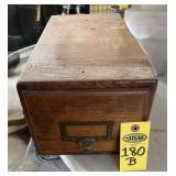 Antique Wabash Cabinet Co Oak Index Card Cabinet