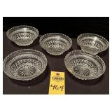Anchor Hocking Wexford Press Glass Dessert Bowls