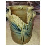 3 Gallon Salt Glazed Churn, Cobalt Blue Painting