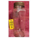Vintage White House Vinegar Jar W/ Lid Intact