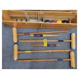 Eddie Baur Croquet Set In Wooden Box