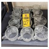 12 Cut Glass Punch Glasses