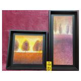 2 Fall Pictures 15 1/2' X 15 1/2' & 11 1/2' X 24'