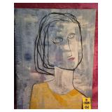 Abstract Oil On Canvas 1959 Alec Cowan