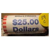 25 Millard Fillmore Gold Dollars, Uncirculated